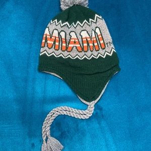 Unisex University of Miami, Hurricanes beanie cap.